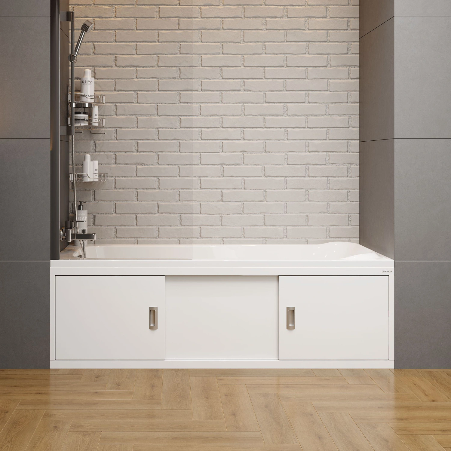 Экран под ванну Onika Монако 170 раздвижной белый от магазина Vanna-Vanna.ru!