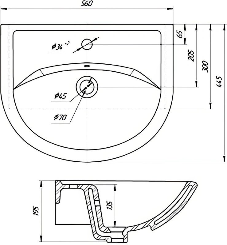 Тумба с раковиной Stella Polar Фиора 55 напольная, белая от магазина Vanna-Vanna.ru!