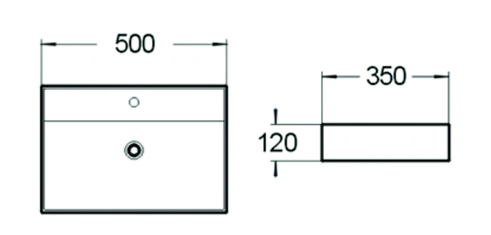 Раковина SantiLine SL-1001 накладная, белая от магазина Vanna-Vanna.ru!