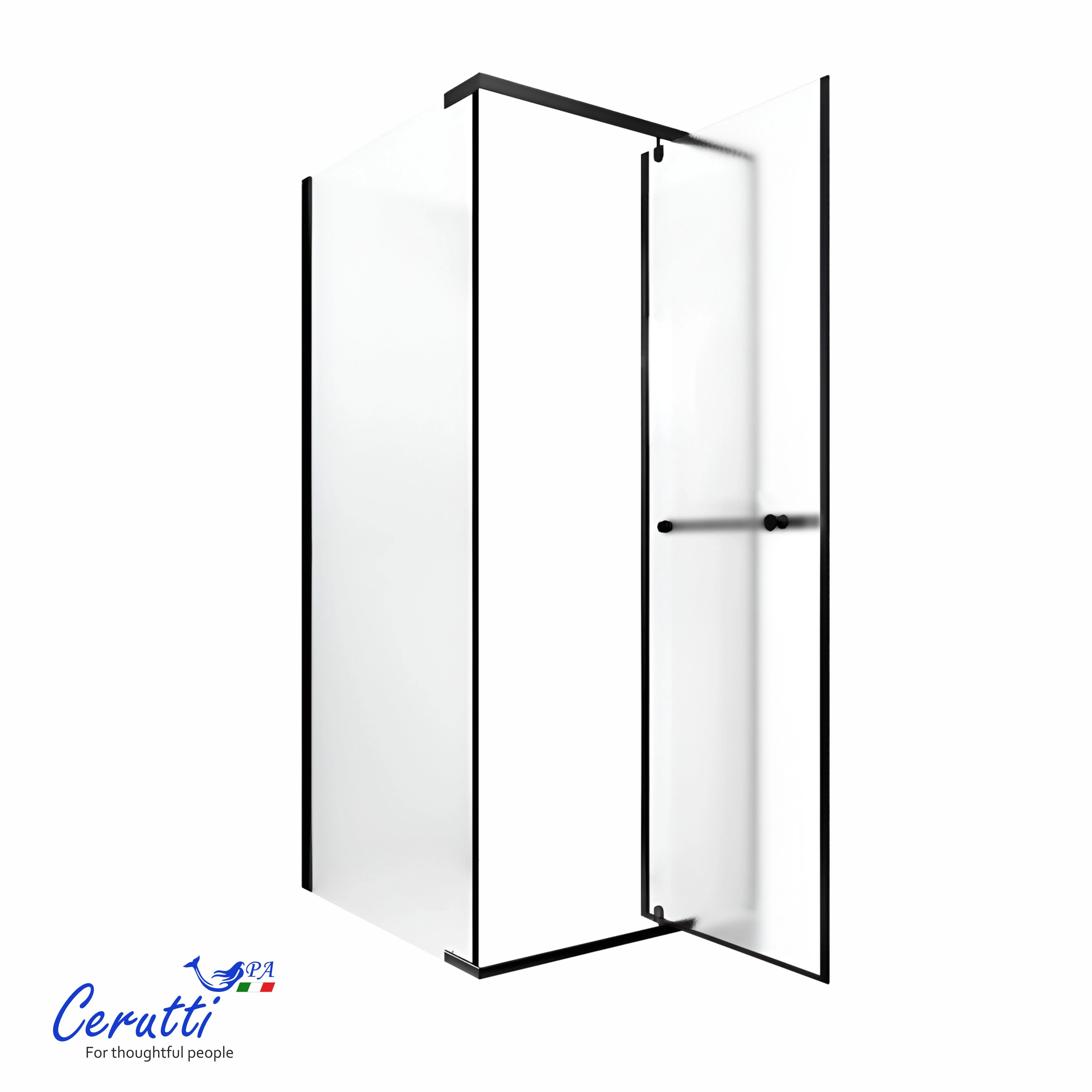 Душевое ограждение Ceruttispa МИМИ (MIMI) ZQ91BF (90x90x195) от магазина Vanna-Vanna.ru!