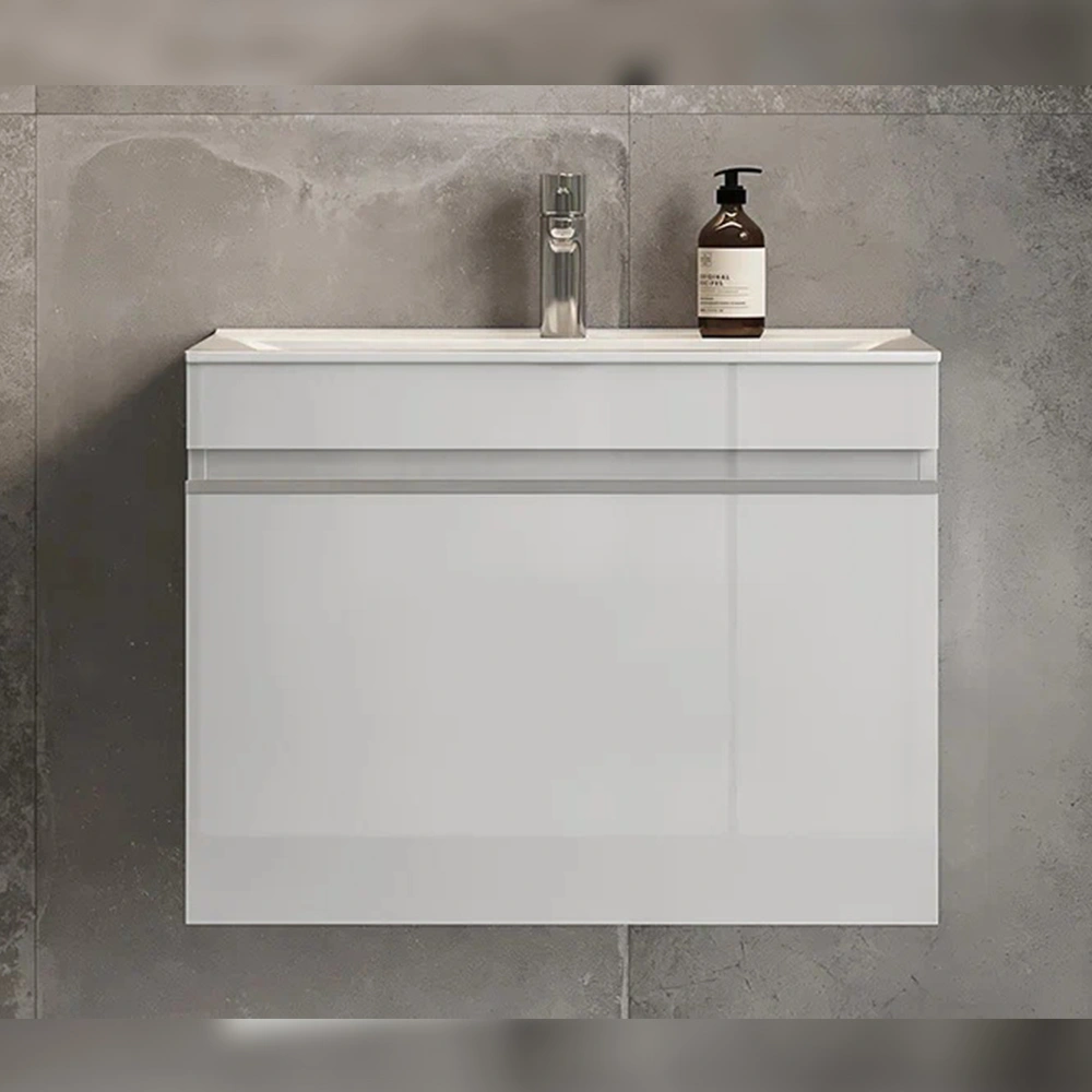 Тумба с раковиной подвесная Velvex Pulsus tp.PUL.PUL.70.1Y белый глянец, 70 см от магазина Vanna-Vanna.ru!