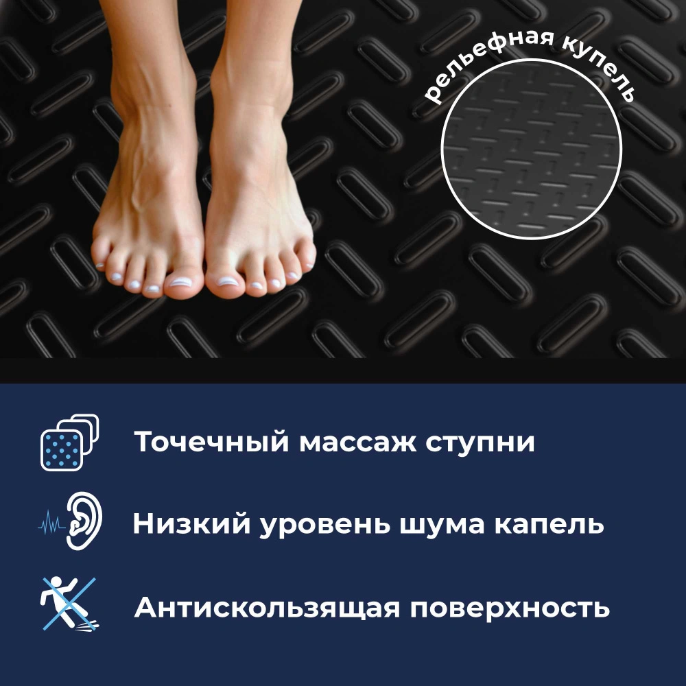 Душевой поддон керамический RGW CR Черный 90*90 от магазина Vanna-Vanna.ru!