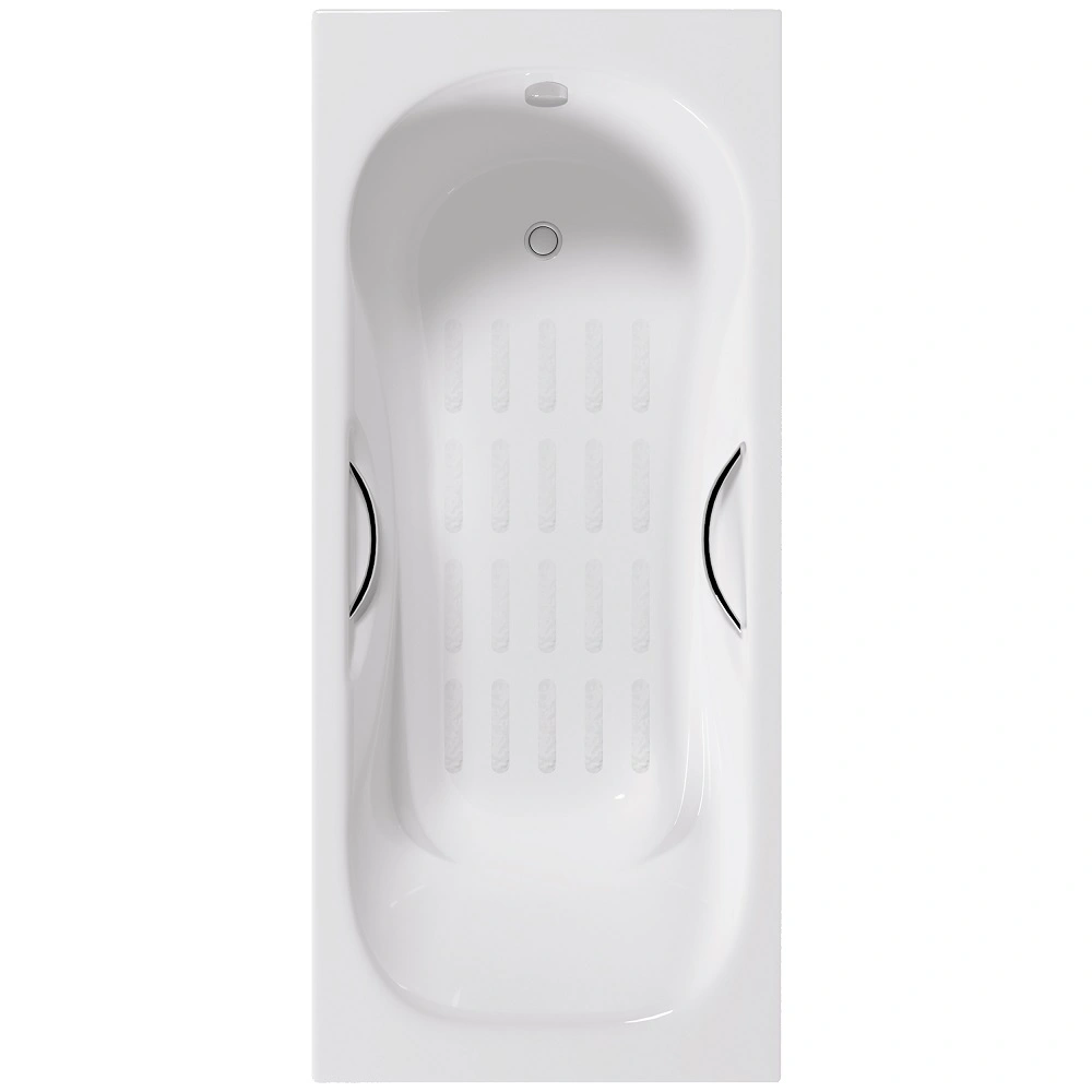 Ванна чугунная Delice Malibu 170х80 DLR230629R-AS с отверстиями под ручки и антискользящим покрытием от магазина Vanna-Vanna.ru!