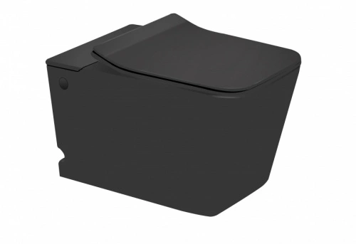 Унитаз импульсный SantiLine SL-5032MB подвесной, с инсталляцией, черный матовый