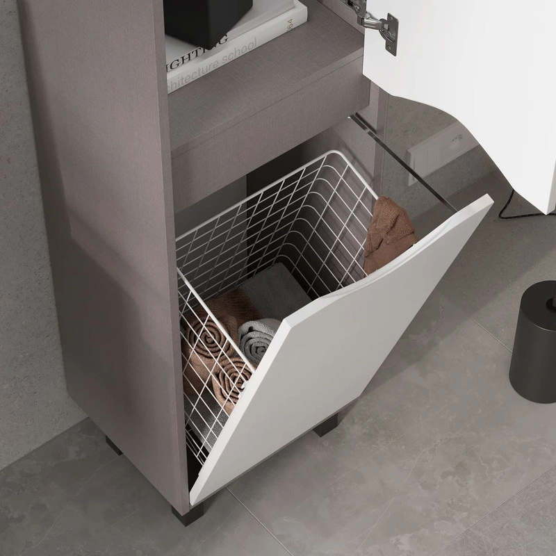 Пенал EQUIL Smile 40 напольный лен антрацит/графит, L/R от магазина Vanna-Vanna.ru!