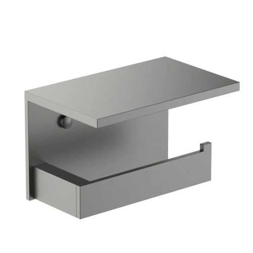 Бумагодержатель с полкой для телефона Timo Petruma 15243/18 черное золото от магазина Vanna-Vanna.ru!