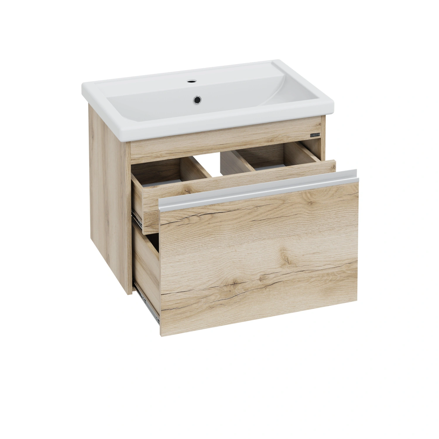 Тумба подвесная Санта Уран 70 с раковиной Фостер 70, 2 ящика, дуб австрийский от магазина Vanna-Vanna.ru!