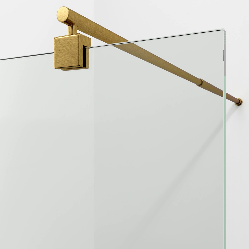 Душевая перегородка Wasserkraft Rur 30W40BG прозрачное стекло, профиль золото матовое от магазина Vanna-Vanna.ru!