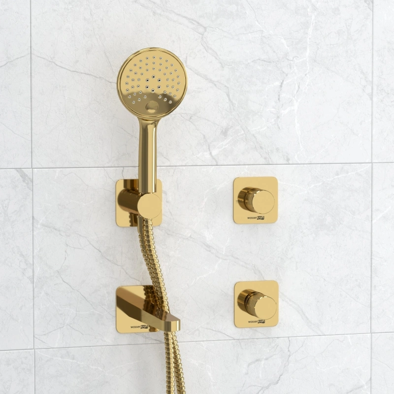 Душевой комплект WasserKRAFT Ems A7651.303.305.280.197.207 глянцевое золото от магазина Vanna-Vanna.ru!