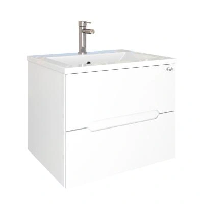 Тумба Onika Айленд 60 подвесная с раковиной Фостер 60, белый от магазина Vanna-Vanna.ru!