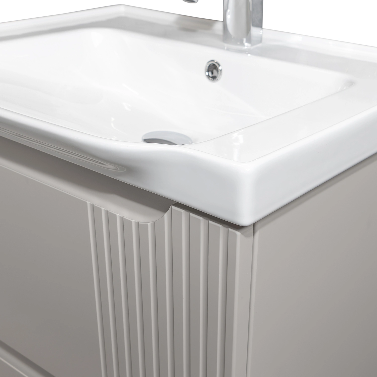 Тумба подвесная Comforty Сидней-60 серый шелк с раковиной CF188057-60 от магазина Vanna-Vanna.ru!
