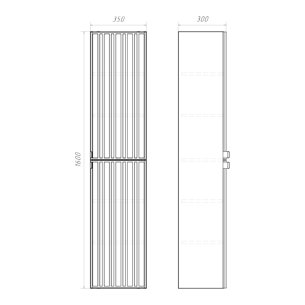 Пенал подвесной Comforty Тенерифе-35 белый матовый от магазина Vanna-Vanna.ru!