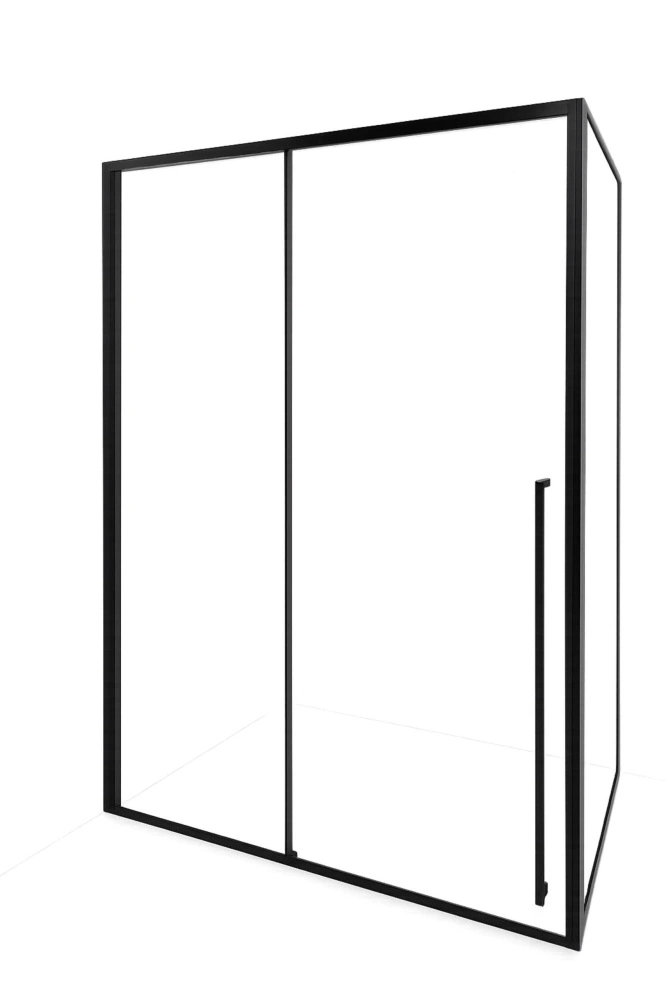 Душевой уголок Timo TDSS-130/03C-8R + TSS-900/03C-8, 130x90 см, профиль черный, стекло прозрачное от магазина Vanna-Vanna.ru!