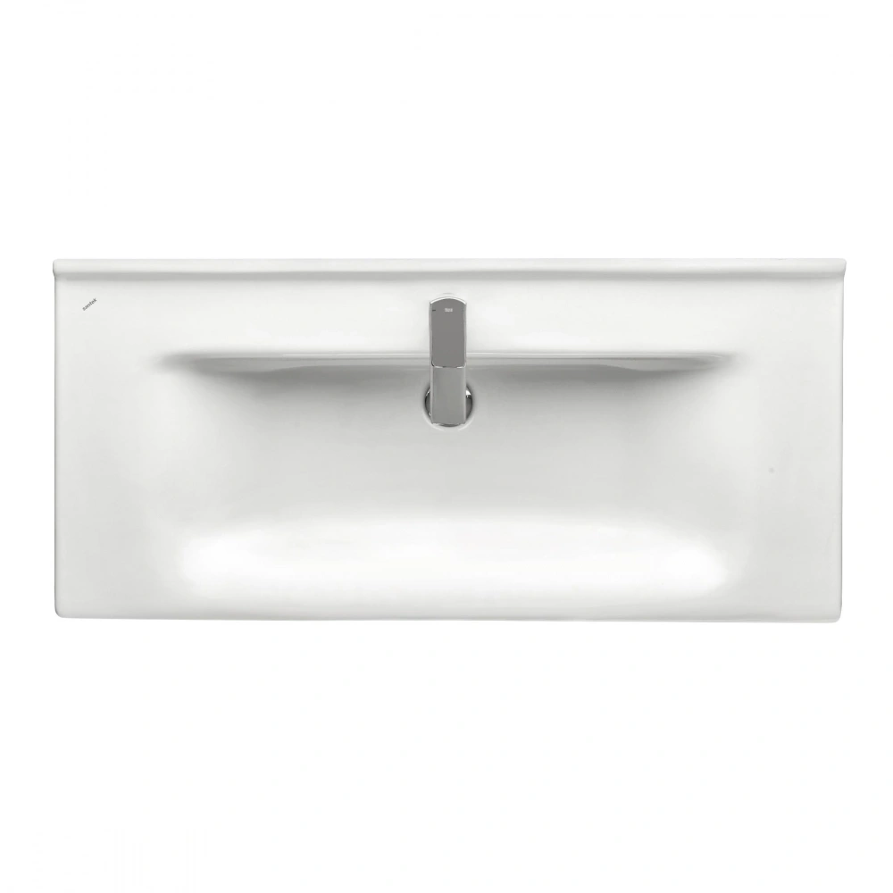 Тумба напольная SanStar Riana 100 с раковиной Миранда 100, белая от магазина Vanna-Vanna.ru!