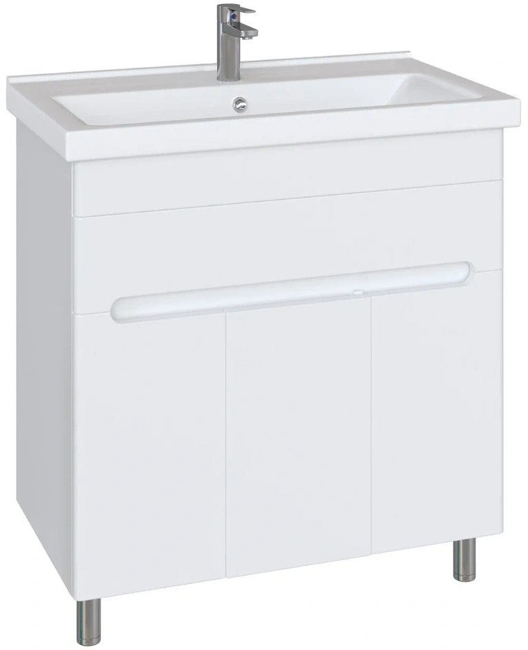 Тумба напольная SanStar Модена 80 с раковиной Como 80, белая