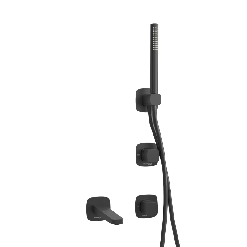 Душевой комплект WasserKRAFT Nuthe A9151.264.315.327.242.217 черный Soft-touch от магазина Vanna-Vanna.ru!