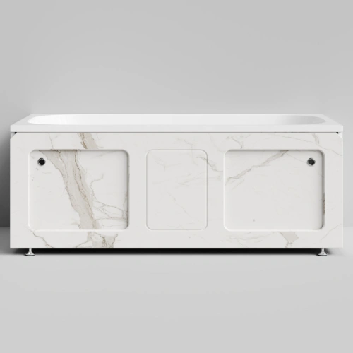 Экран под ванну Vod-ok Хит 150 раздвижной Мрамор Белый натур милк от магазина Vanna-Vanna.ru!