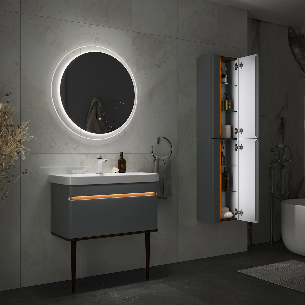 Пенал EQUIL Elegante 36 L/R подвесной мэйджик/дуб голиано от магазина Vanna-Vanna.ru!