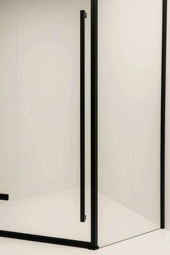 Душевой угол Timo TTSSP-100/03C-8, распаш 1000*1000*2000, профиль черный, стекло прозрачное 8 мм от магазина Vanna-Vanna.ru!