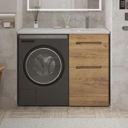 Тумба напольная SanStar Толедо 50 с раковиной Даллас 110 правый gold craft