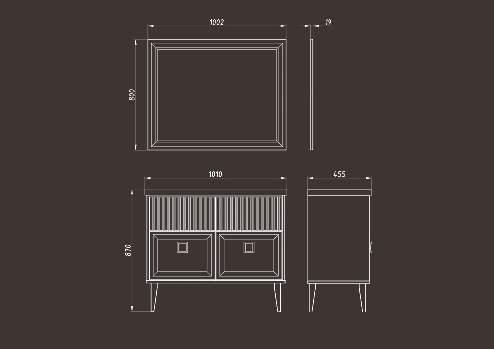 Мебель для ванной ASB Woodline Риола 100 комплект, напольный, белый, хром от магазина Vanna-Vanna.ru!