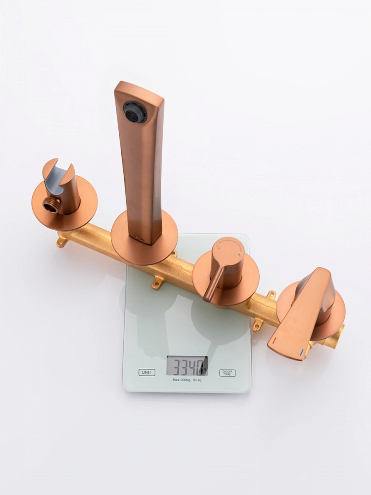 Смеситель для ванны встраиваемый Raglo R07.32.33, матовая медь