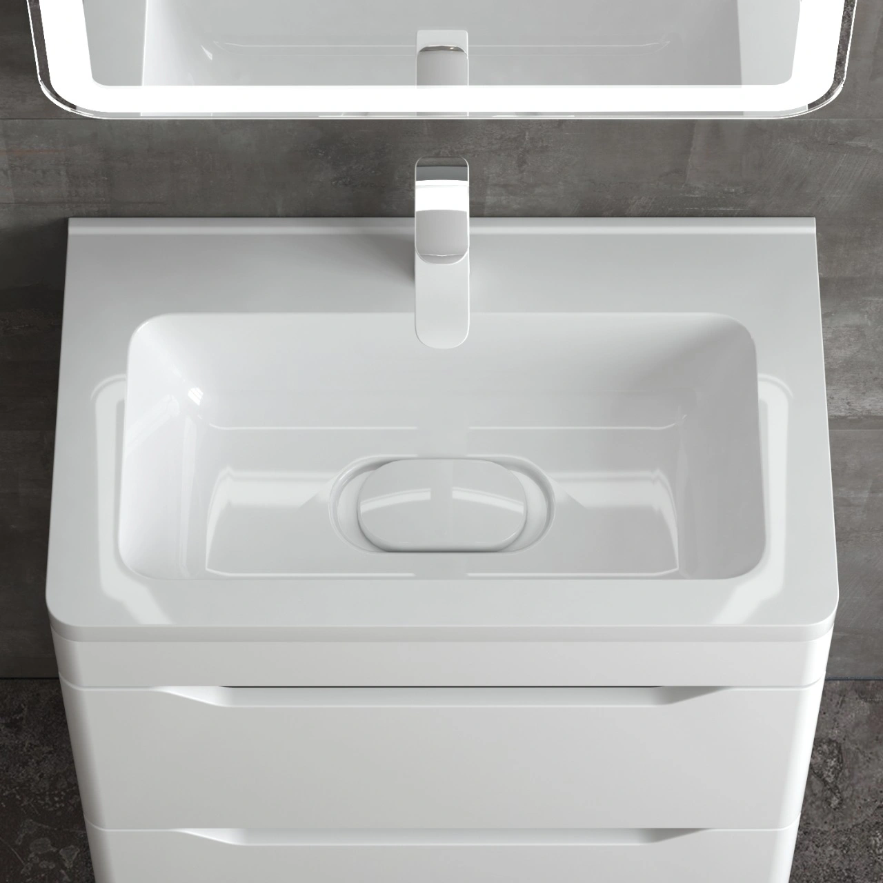 Тумба напольная Corozo Бирма 60 Z2, кашемир, с раковиной Modul Slim 60 от магазина Vanna-Vanna.ru!