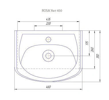 Тумба с раковиной Misty Уют 45 белый от магазина Vanna-Vanna.ru!