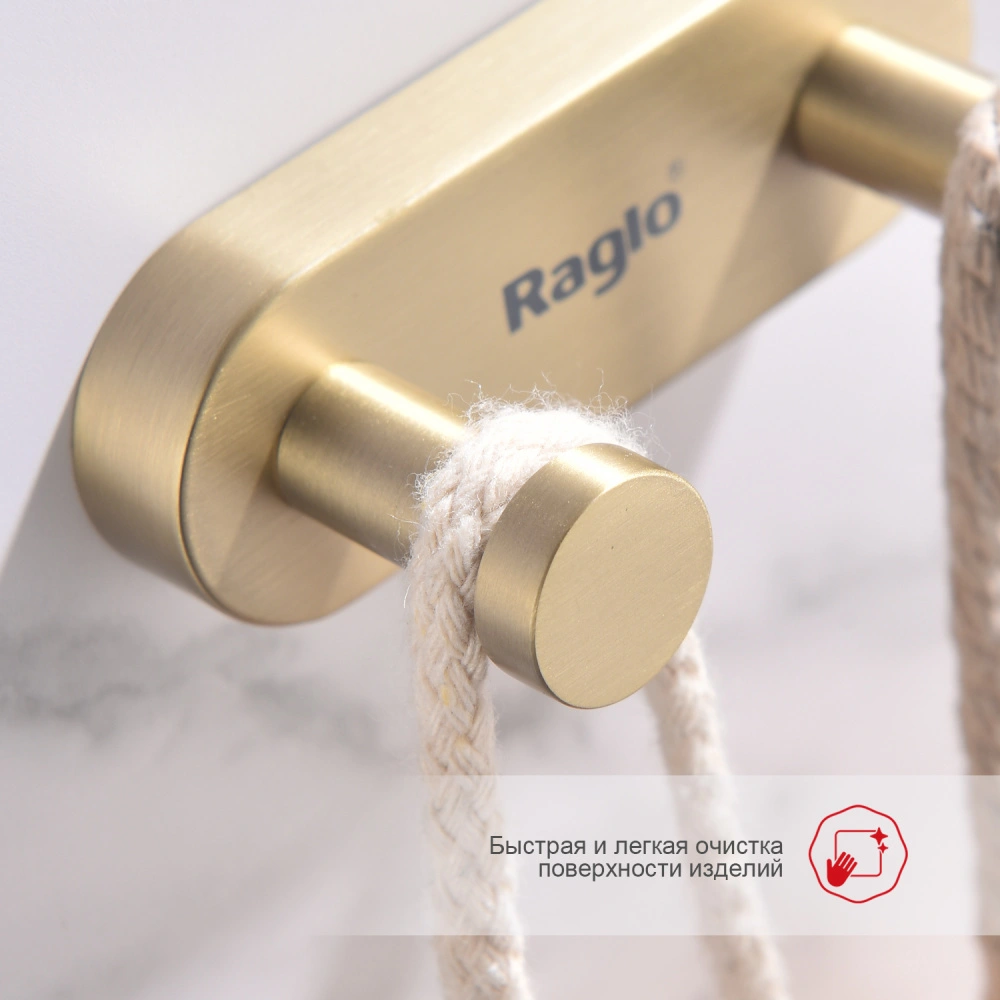 Крючок Raglo R300.052.03, золотой сатин от магазина Vanna-Vanna.ru!