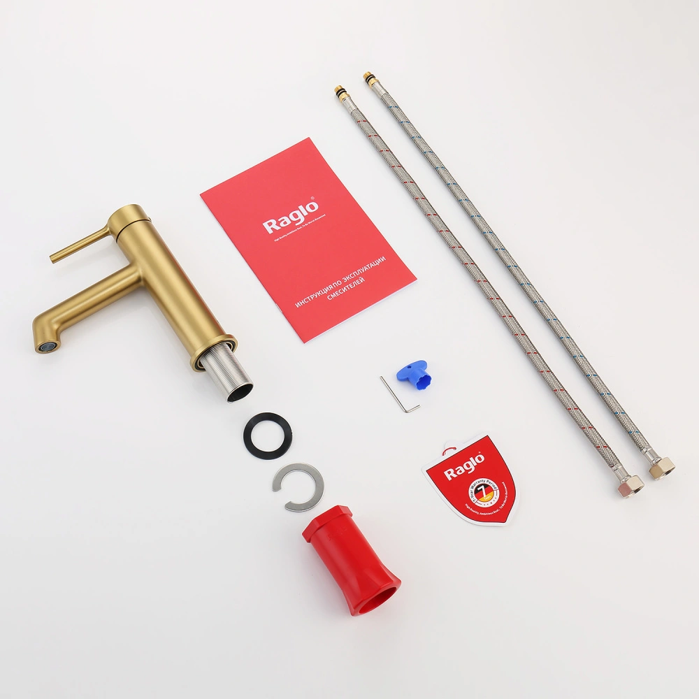 Смеситель для раковины Raglo R20.10.03, золотой сатин от магазина Vanna-Vanna.ru!