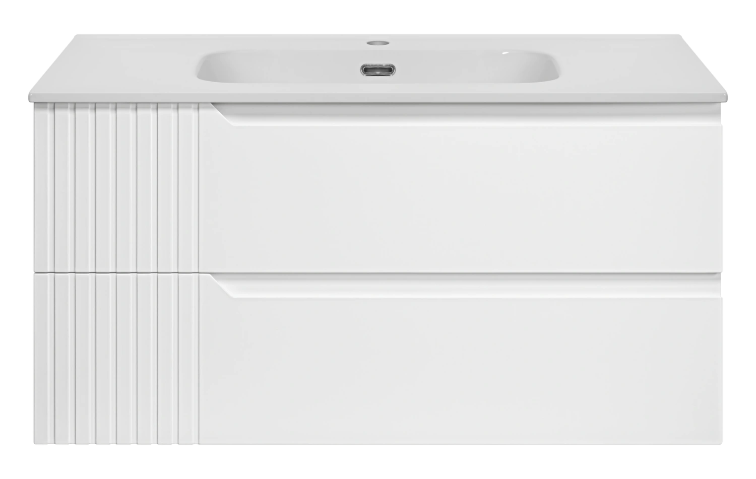 Тумба с раковиной Brevita Tivolli 100 подвесная (белая) от магазина Vanna-Vanna.ru!