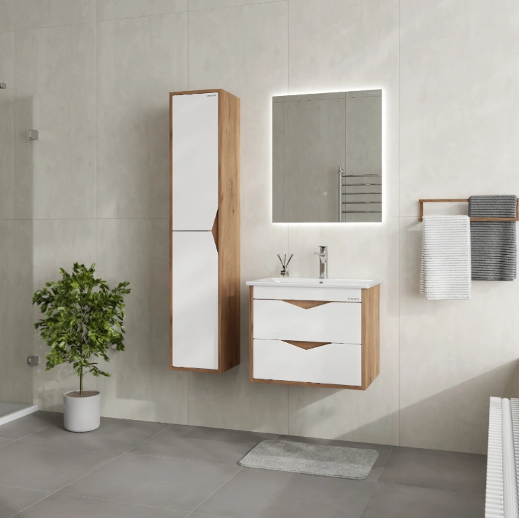 Пенал Onika Трианта 30 подвесной, белый/дуб крафт золотой от магазина Vanna-Vanna.ru!