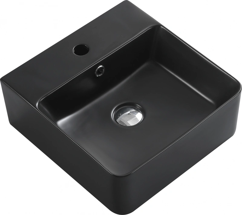 Раковина накладная Esbano CIRCON-40 (matt black) 400x420x155 от магазина Vanna-Vanna.ru!