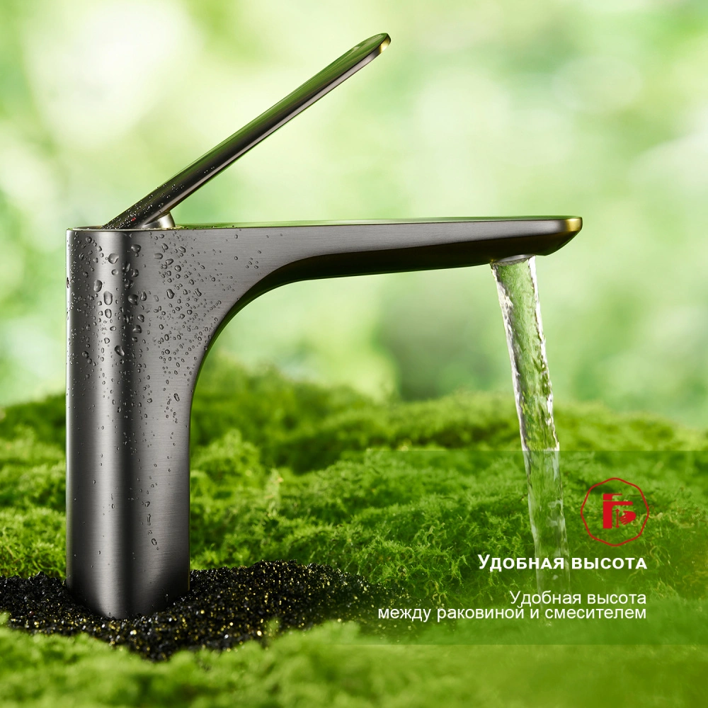 Смеситель для раковины Raglo R21.10.09, графит от магазина Vanna-Vanna.ru!