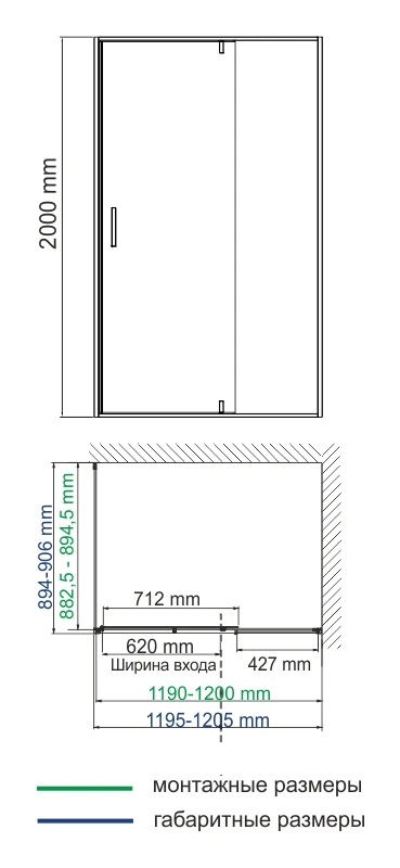 Душевой уголок WasserKraft Spree 14P07 120х90 прямоугольный, без поддона, прозрачное стекло, никель от магазина Vanna-Vanna.ru!