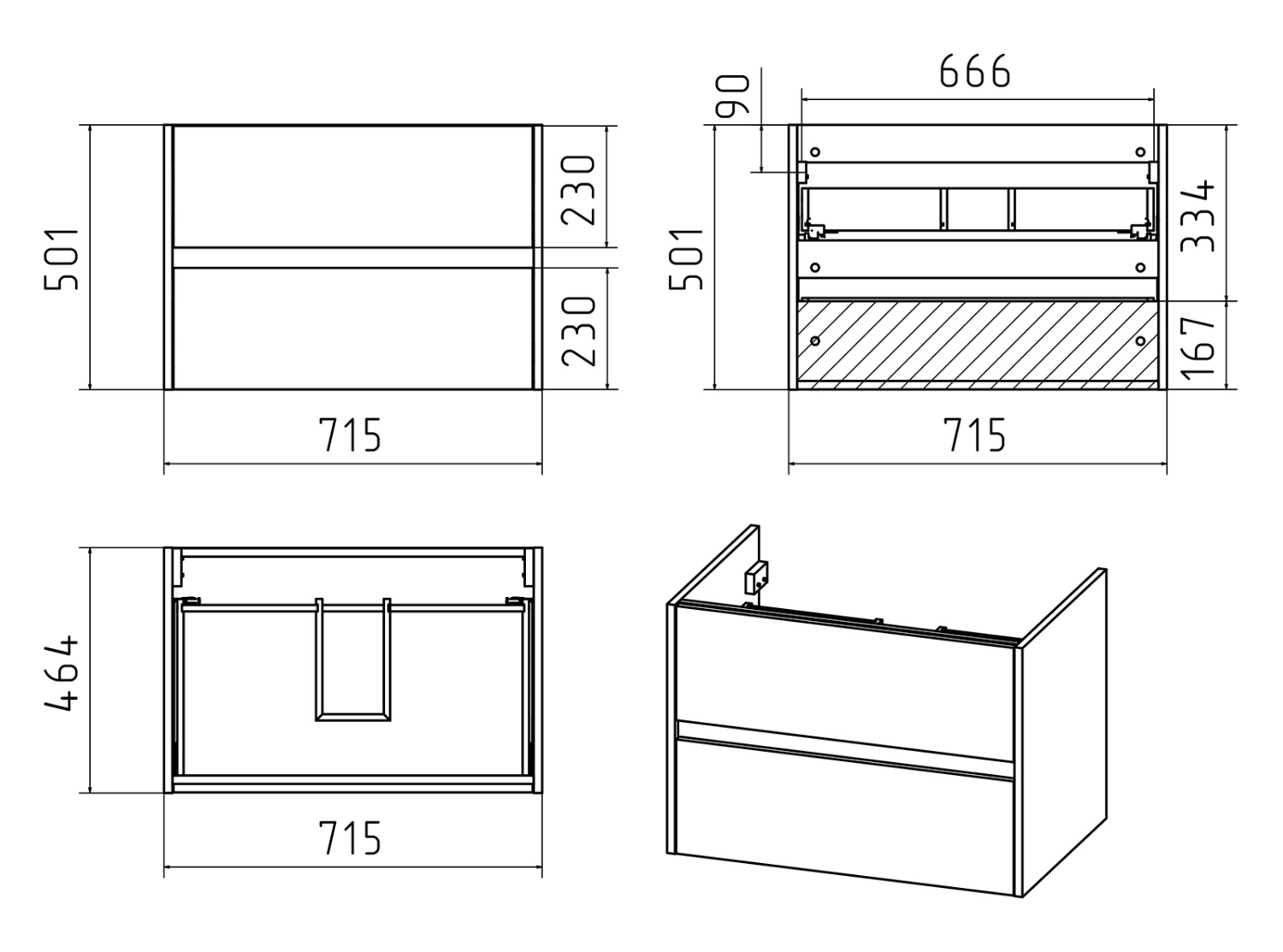 Тумба с раковиной Misty Алиса 75 подвесная, белый от магазина Vanna-Vanna.ru!