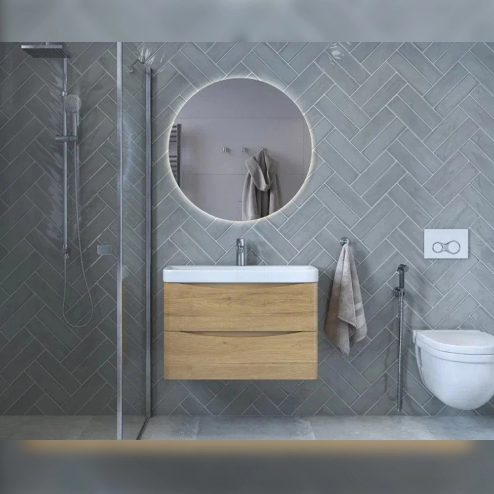 Тумба с раковиной подвесная Velvex Clay tp.CLA.9595.80.2Y дуб верона, 80 см от магазина Vanna-Vanna.ru!