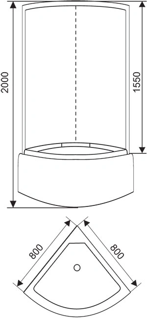 Душевой уголок ARCUS AS-302-8 80х80 от магазина Vanna-Vanna.ru!