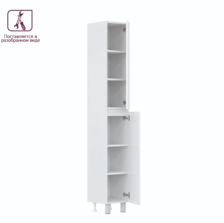Пенал Onika Элита 30 L/R напольный, белый, универсальный, (разборный) от магазина Vanna-Vanna.ru!