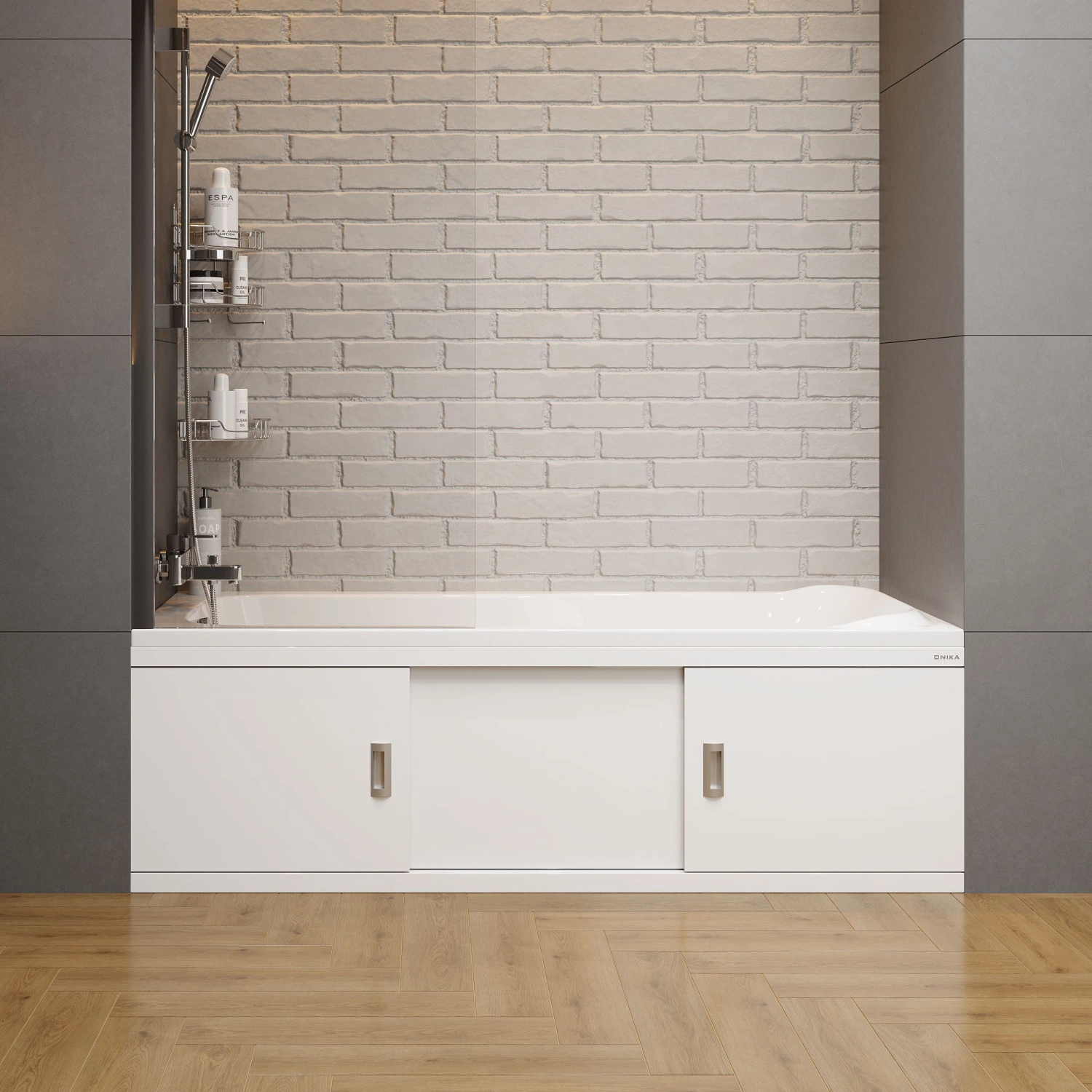 Экран под ванну Onika Монако Эконом 140 раздвижной купе белый от магазина Vanna-Vanna.ru!