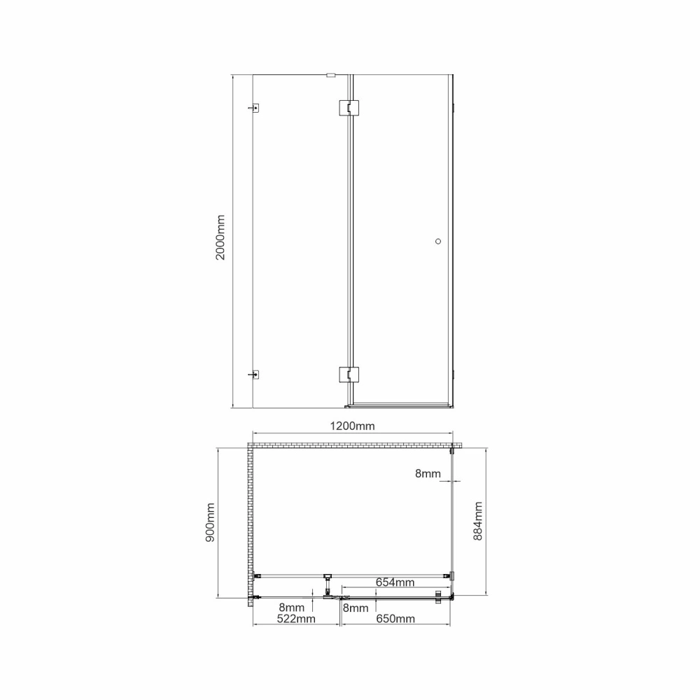 Душевой уголок WasserKRAFT Paar 88H07-TG тонированное стекло от магазина Vanna-Vanna.ru!