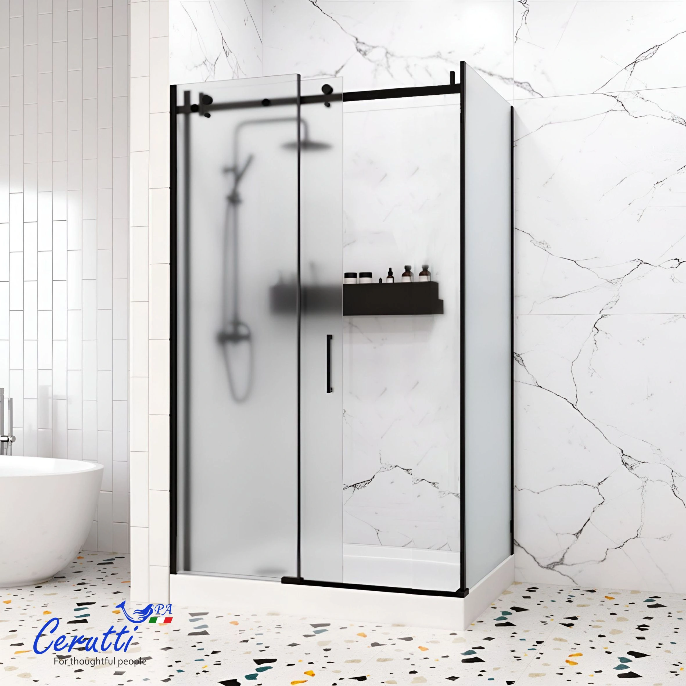 Душевое ограждение Ceruttispa ЧЕЗАС (CEZA'S) 120BF L (120x90x195) от магазина Vanna-Vanna.ru!