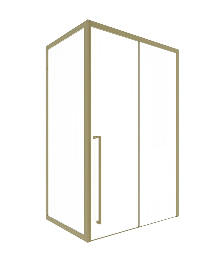 Душевой уголок Timo TDSS-140/17C-8L + TSS-1000/17C-8 140x100 см, профиль матовое золото, стекло прозрачное от магазина Vanna-Vanna.ru!