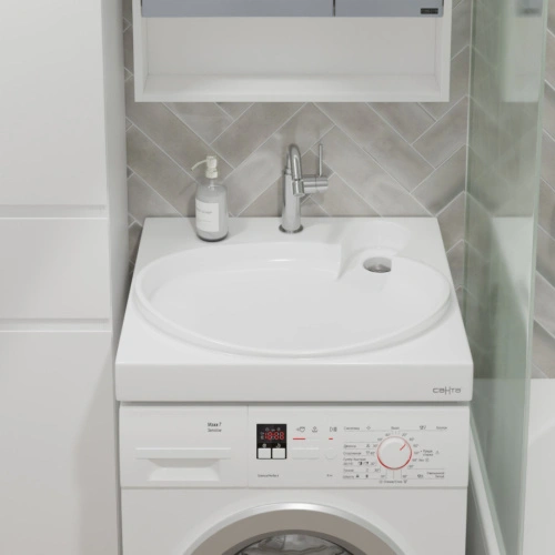 Раковина Санта Сатурн 60х55 белая от магазина Vanna-Vanna.ru!