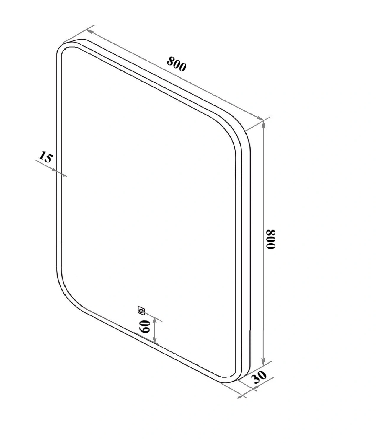 Зеркало Runo Руан Led 800х800 от магазина Vanna-Vanna.ru!