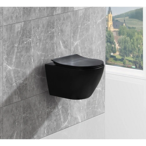 Унитаз подвесной Esbano AMAPOLA-N (Matt Black) 535x360x365 от магазина Vanna-Vanna.ru!