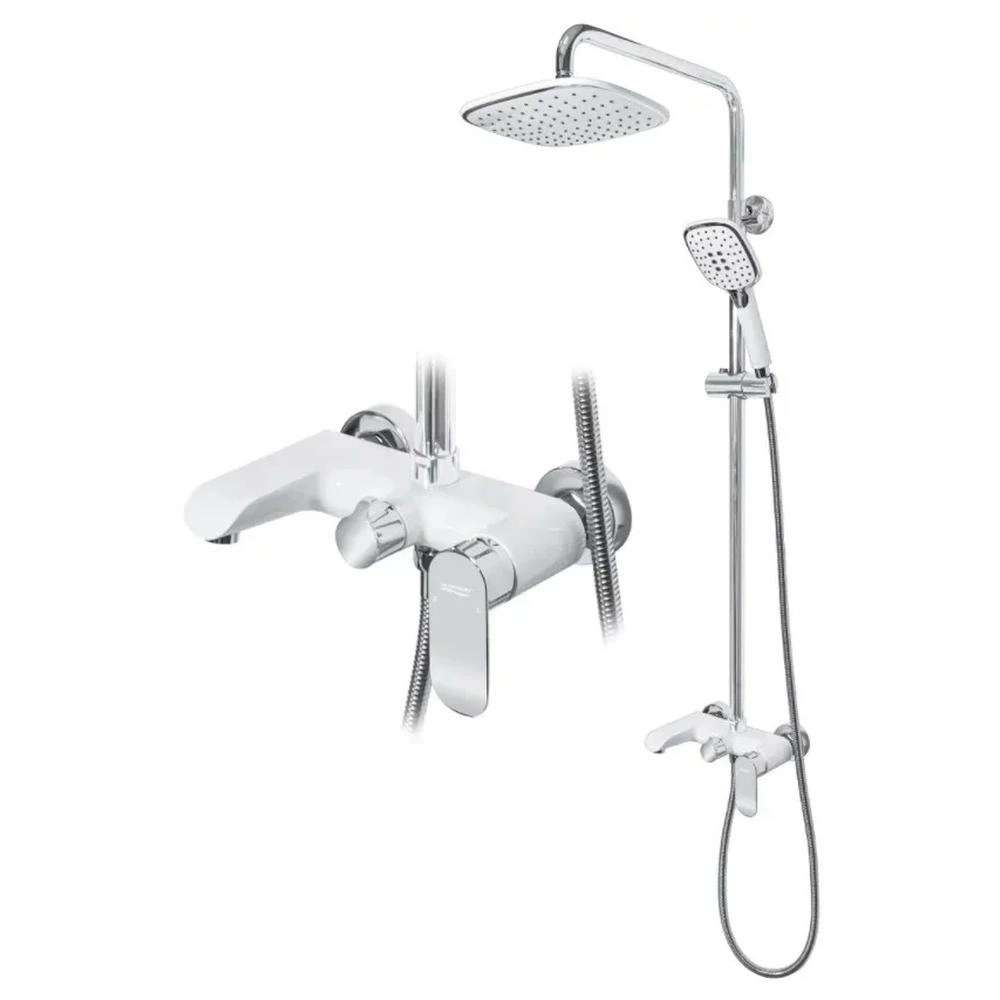 Душевая система Grocenberg GB7010WC, белый/хром от магазина Vanna-Vanna.ru!