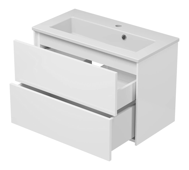 Тумба с раковиной Brevita Toy 70 подвесная, белый