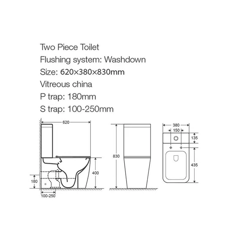 Унитаз напольный Ceruttispa MIMI (MIMI) CT8707 безободковый (620х380х830) от магазина Vanna-Vanna.ru!