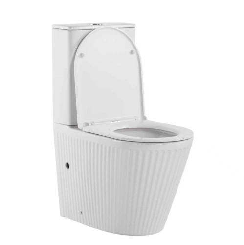 Унитаз SantiLine SL-5046 напольный, безободковый, Tornado, Арматура GEBERIT, белый от магазина Vanna-Vanna.ru!